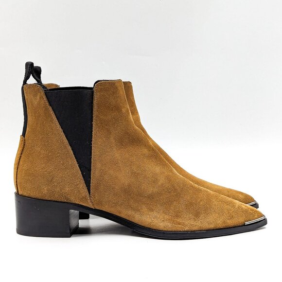Acne Studios Women Jensen Suede Western Chelsea Point Toe Boots 7.5US EUR38 - Picture 12 of 12
